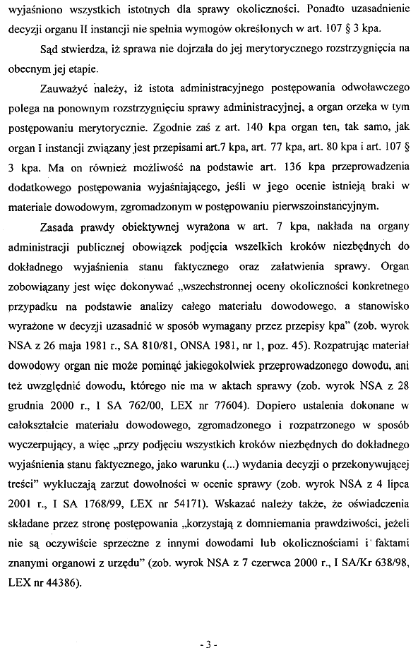 Jasienica, Wyrok str 3