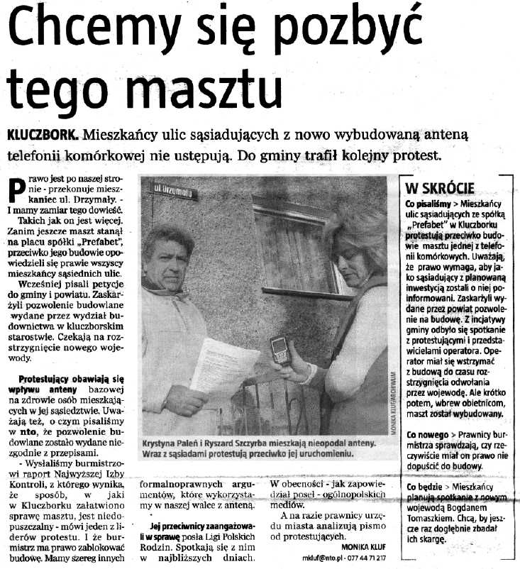 Mieszka�cy walczcie z Mafi� Telefonii Kom�rkowej