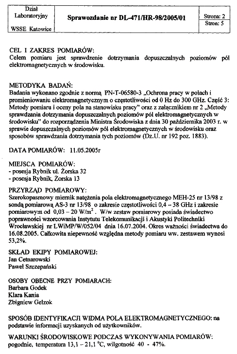 Elrow sprawozdanie pomiarowe str. 2