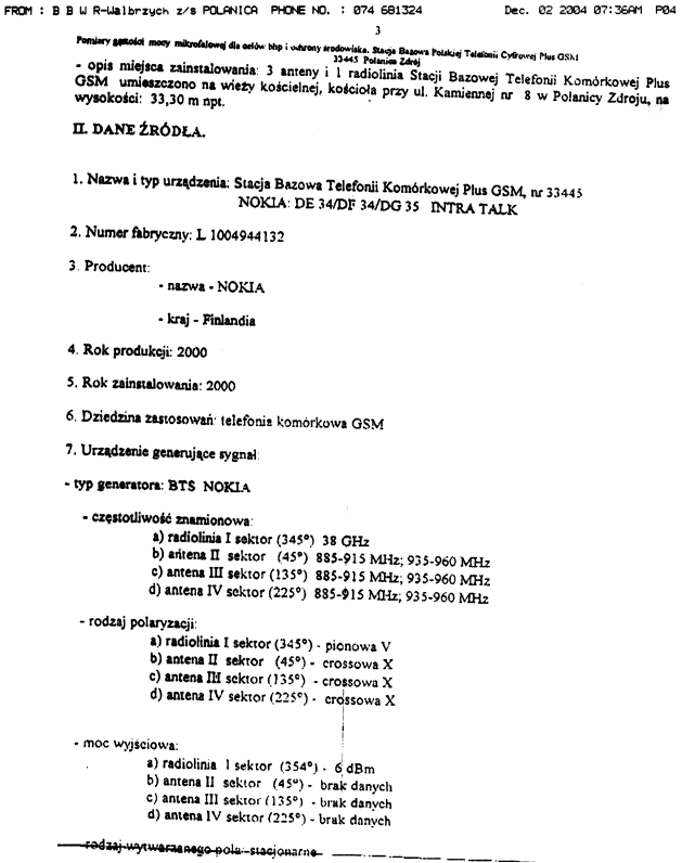 Polanica Zdr�j sprawozdanie pomiarowe strona 3