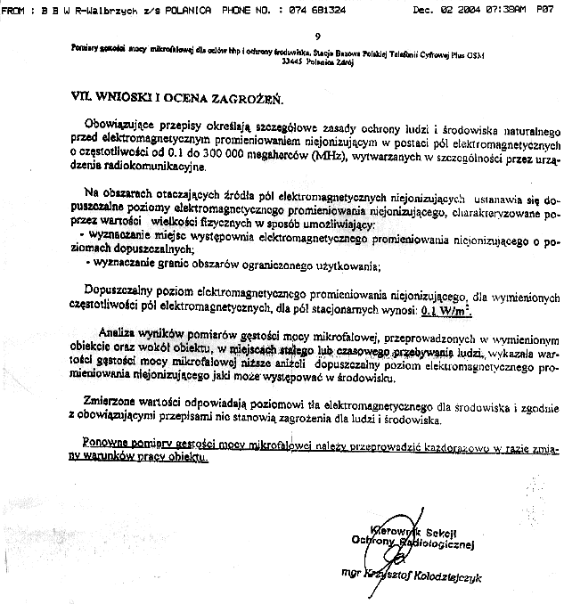 Polanica Zdr�j sprawozdanie pomiarowe strona 9