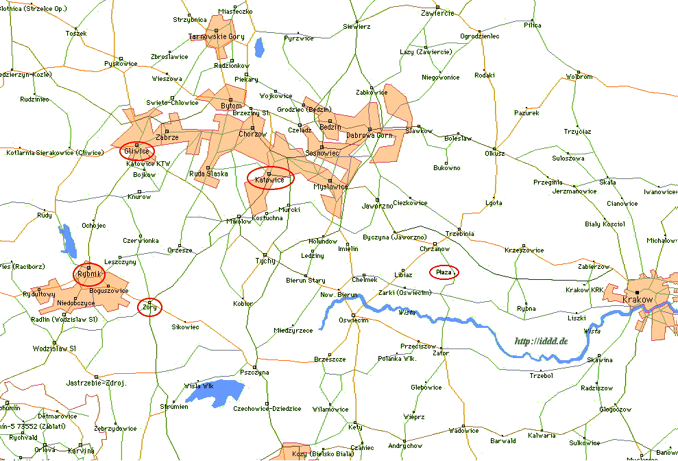 Mapka, gdzie znajduje si� P�aza i inne